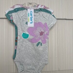 NWT Carter’s Newborn One Piece 3pk Floral Prints